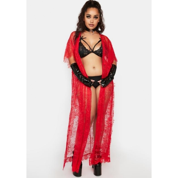 NWOT Plus In Your Eyes Lace Kimono - Picture 2 of 6